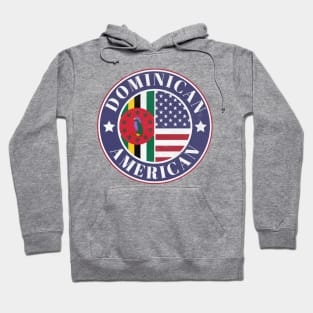 Proud Dominican-American Badge - Dominica Flag Hoodie